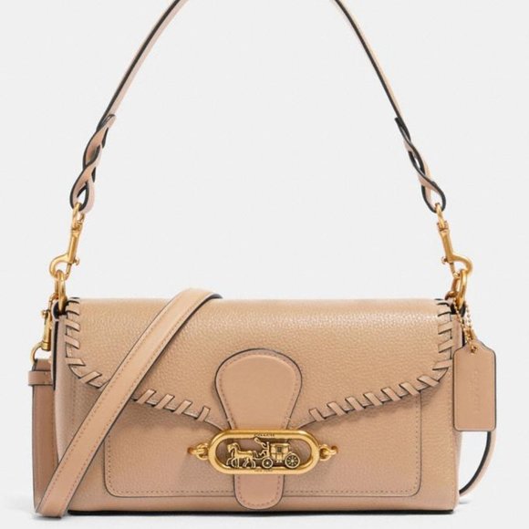 Coach Handbags - Coach Jade Crossbody Shoulder Bag Taupe 91025